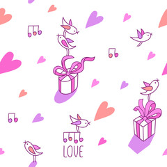 Happy valentine‚Äôs day seamless pattern.