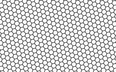 Black honeycomb on a white background. Isometric geometry. 3D illustration