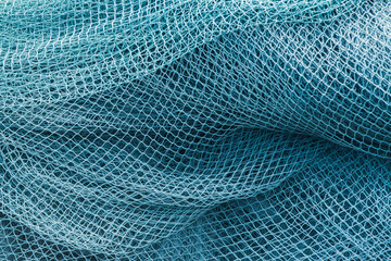Old Blue fishing net folded
