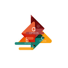 Triangle data visualization design, option infographic layout