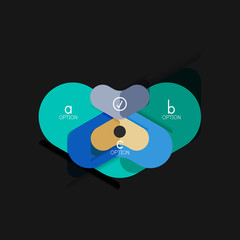 Flat design geometric infographics, arrow shape vector sticker or label, price tags, offer promotion badge, icon design, paper style layout for data graphic visualization step by step process, for