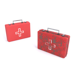 3d illustration realistic first aid kit isolated 3d render