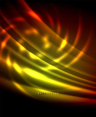 Neon glowing techno lines, hi-tech futuristic abstract background template with square shapes