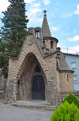 Fototapeta na wymiar Capilla modernista de Sant Miquel de la Roqueta, en Ripoll Gerona España