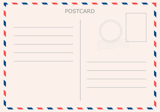 Postcard with white paper texture. Vector illustration EPS10