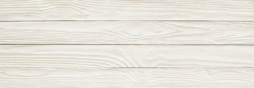 Fototapeta Wooden table or floor painted white as a background, wood texture in high resolution