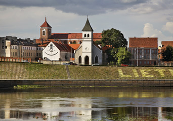 Fototapeta na wymiar Evangelical Lutheran church in Kaunas. Lithuania