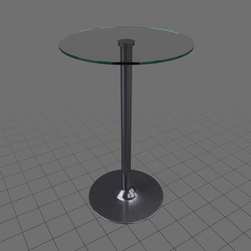 Glass pedestal table