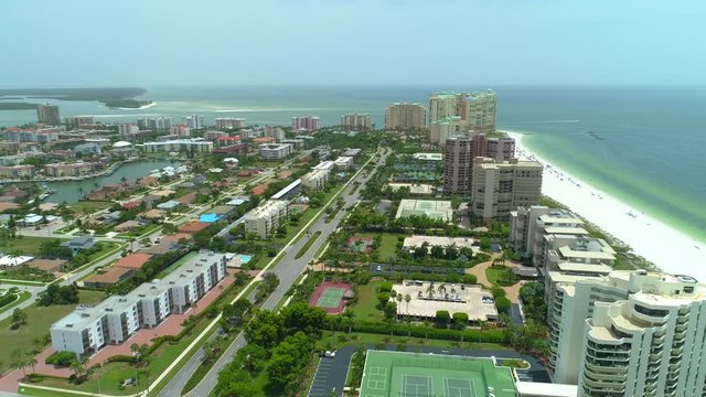 Aerial hyperlapse marco Island Florida beaches