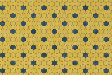 Abstract pattern with blue geometric hexagonal shape