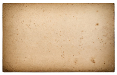 Used paper sheet Empty cardboard white background