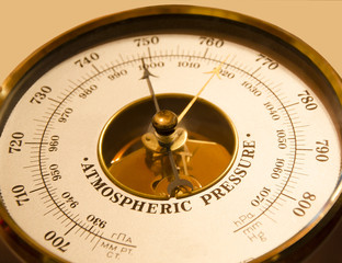 Atmospheric pressure barometer - obrazy, fototapety, plakaty