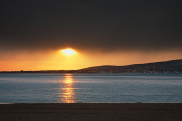 Black sea in Gelendzhik. Krasnodar Krai. Russia