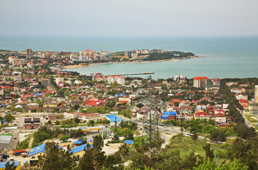 View of Gelendzhik Bay from Markotkh Range. Krasnodar Krai. Russia