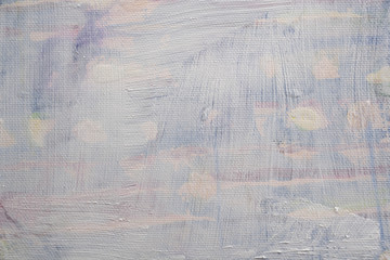 Rejected art canvas overpainted with dilute gesso