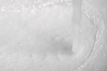 Water in the washbasin bathroom wash clean