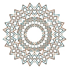 Colored Mandala. Vintage decorative elements. Hand drawn background. vector illustration.