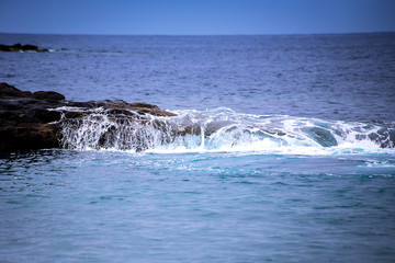 Fototapeta premium Tenerife, Canary islands, Spain - view of the beautiful Atlantic ocean coast with rocks and stones