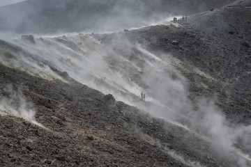 Fumarolen am Kraterrand von Vulcano