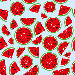 watermelon vector seamless pattern