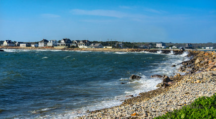 Wave Crash Stony Beach Westport Point Massachusetts