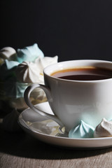 Coffee and meringues for breakfast