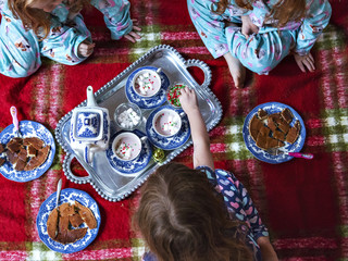 Fototapeta premium Christmas Childrens Tea party 