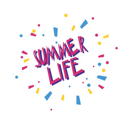 sun life. Life is better at the beach. Hand-lettering.