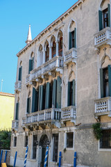 old architecture facade in Venice, Italy