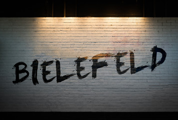 Bielefeld written on a wall concept - 212793901