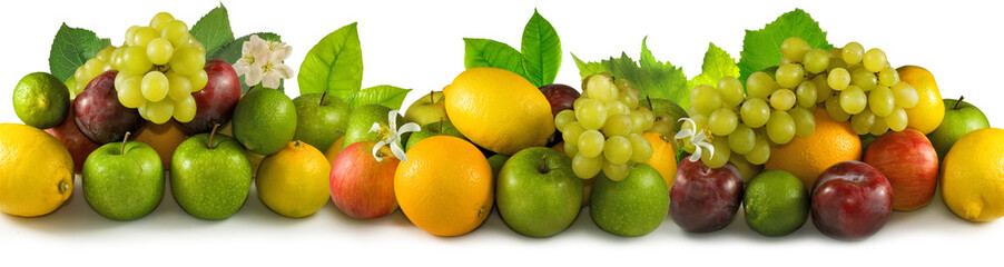 Isolated image of many fruits