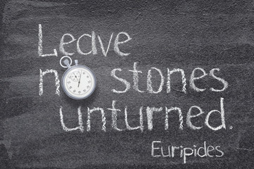 no stone unturned