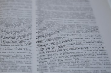 Obraz premium Buchseite, Lexikon