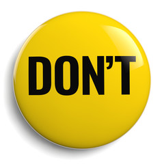 Don't Red Round Symbol Isolated