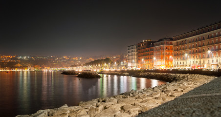 Naples coast at nigh