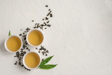 Fototapeta na wymiar Green oolong tea