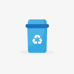 vector garbage icon - recycle bin illustration - trash can symbol, basket sign
