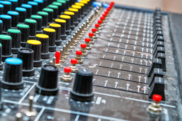 Old analog mixing console