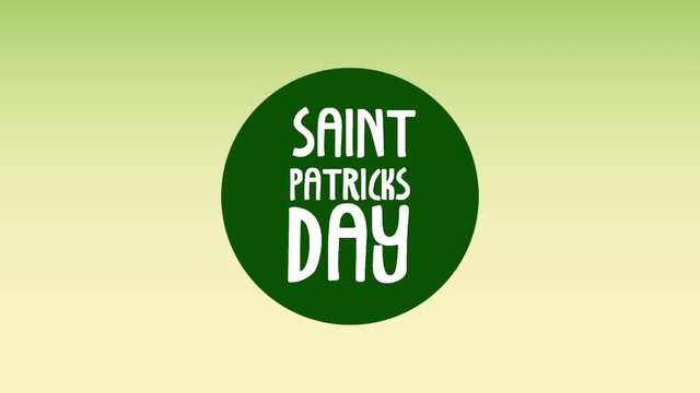 Saint patricks day and coin message inside round frame High definition animation colorful scenes