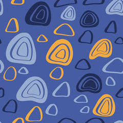 Abstract background with abstract objects, flowers. Seamless vector pattern can be used for web page backgrounds, wallpapers, pattern.