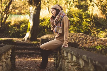 Beautiful woman talking on mobile phone