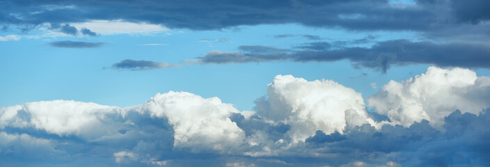 Beautiful sky with clouds. Template for design.