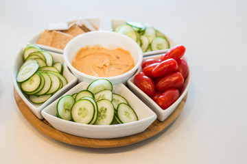 Vegetable Tray with Dip