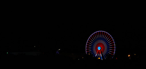 riesenrad bei nacht