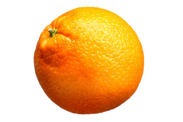 Fresh orange fruit isolated on white background.