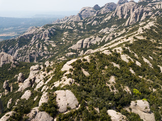 Fototapeta na wymiar View from drone on Montserrat, Spain