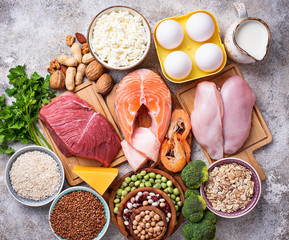 Healthy food high in protein