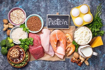 Poster Healthy food high in protein © Yulia Furman