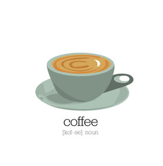 vector coffee illustration quote logo. hand drawn sketch of coffee cups mug. coffee machine cafe menu wall print art. icon but first coffee.