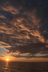 sunset over the sea